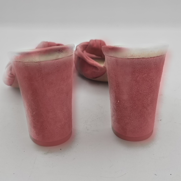 Veronica Beard Women’s Ganita Knot-Front Slides Size 9 Pink Suede Sandals - Picture 6 of 13
